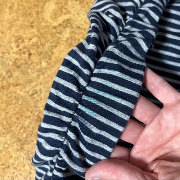 Athleta Ember Pima Cotton Striped Ruched Dress Sz MT(Medium Tall) - Picture 14 of 16